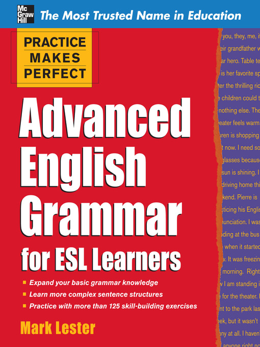 Title details for Advanced English Grammar for ESL Learners by Mark Lester - Available